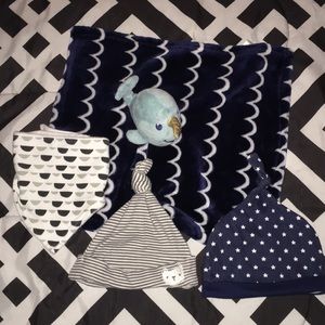 A few different Baby boy accessories.